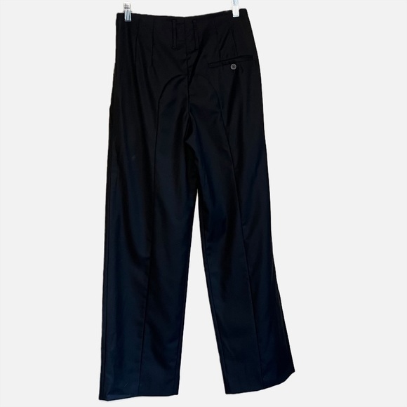 GUNEX Italian Wool Trousers with High Pleated Waist and Straight Leg 28 Waist - Picture 3 of 9